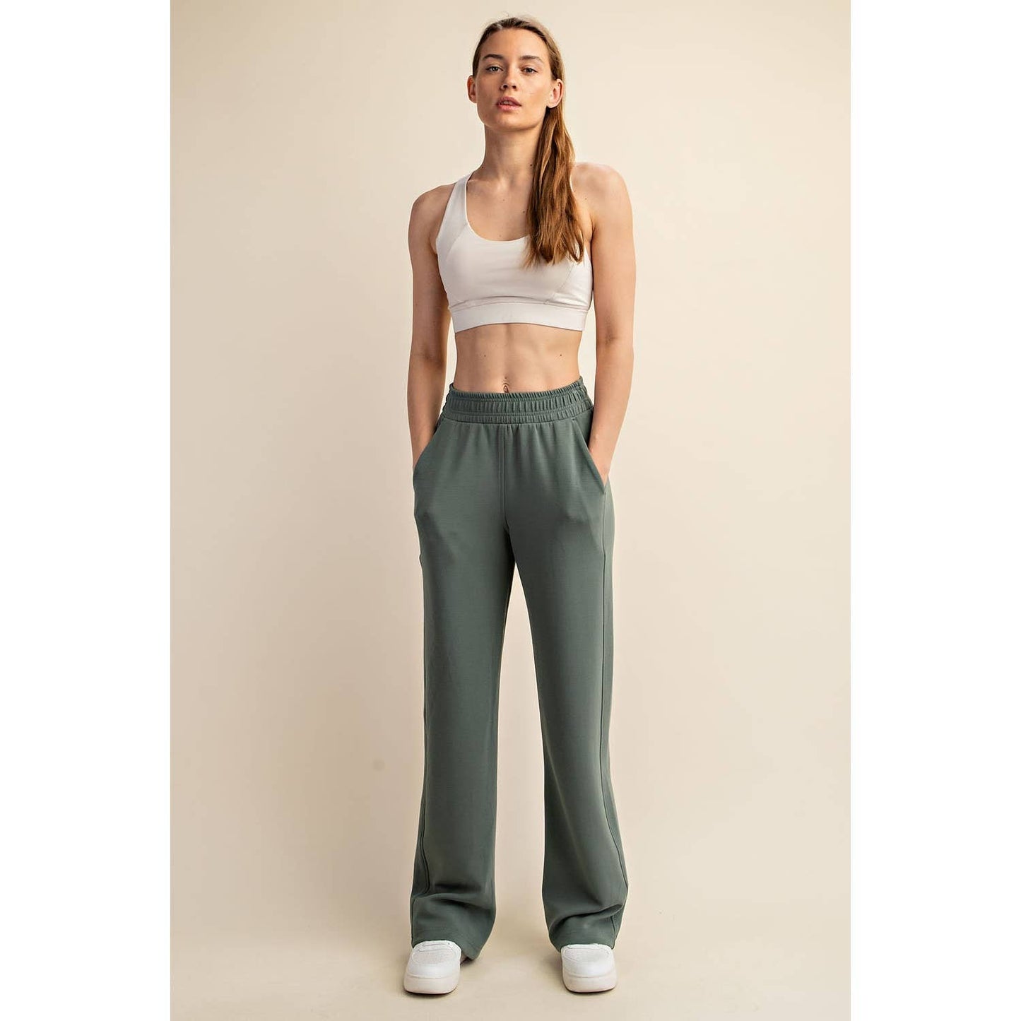 MODAL POLY SPAN SCUBA STRAIGHT PANT