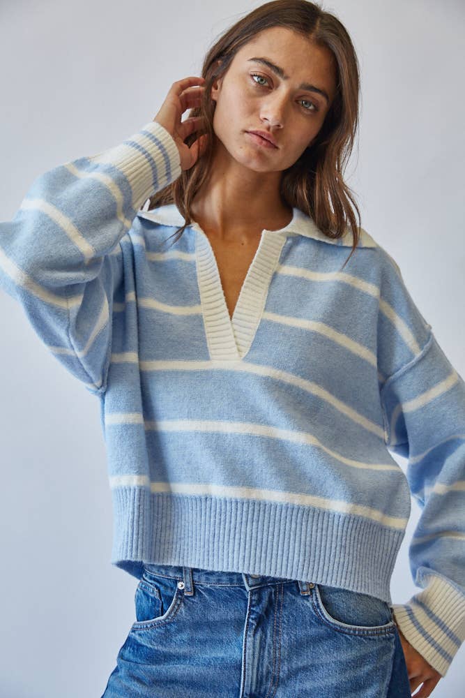 Taylor Contrast Collar Sweater