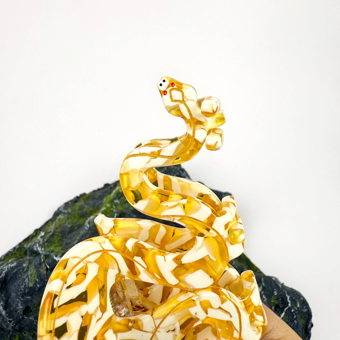 Yellow Python Hair Clip