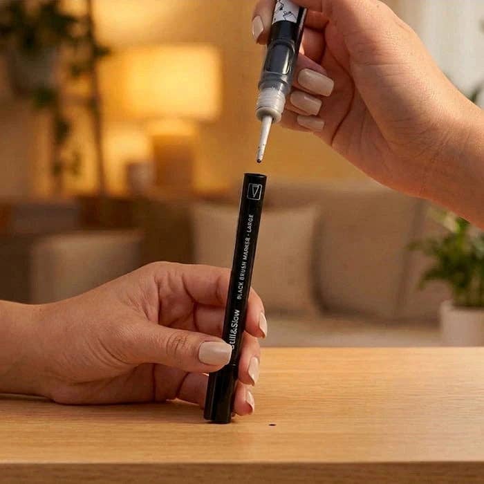 6-Piece Refillable Black Markers