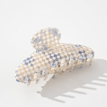 Blue Sand Checkerboard Large - Assorted Claw Clips