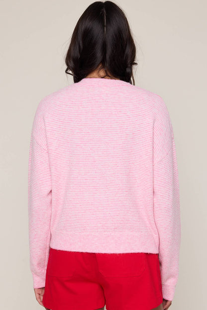 Sally Striped Button Up Sweater
