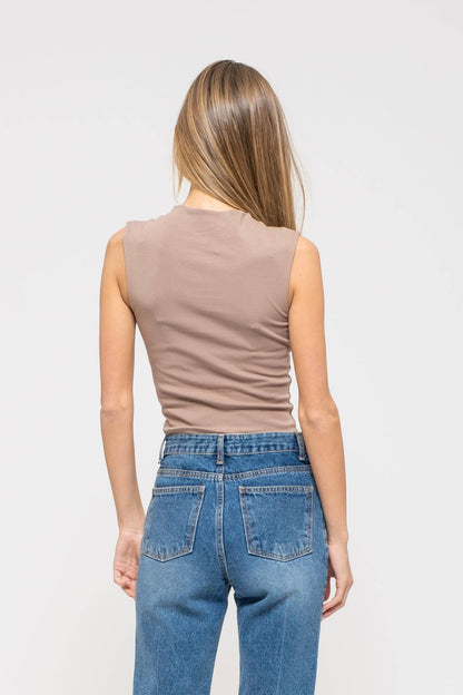 The Essential Cotton Mock Neck Top
