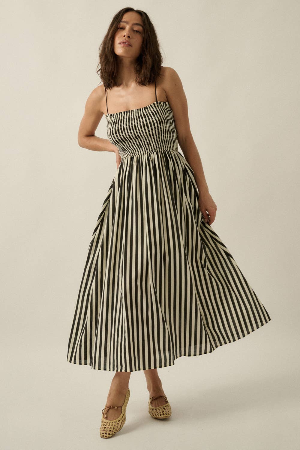 Harbor Stripe Midi Dress