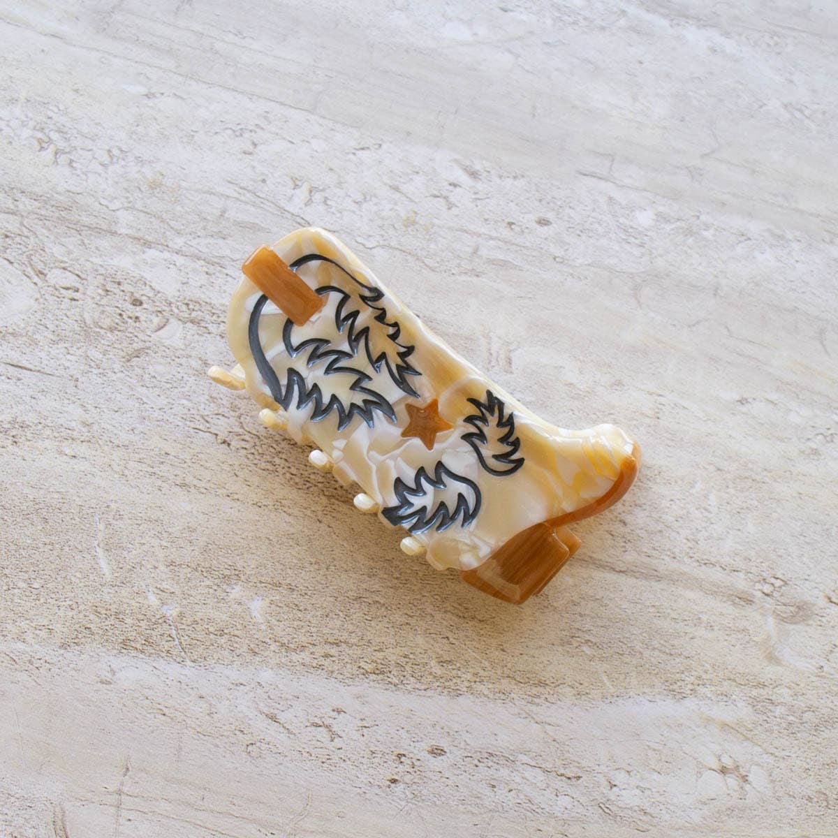 Eco Western Cowboy Boots Hair Claw Clip