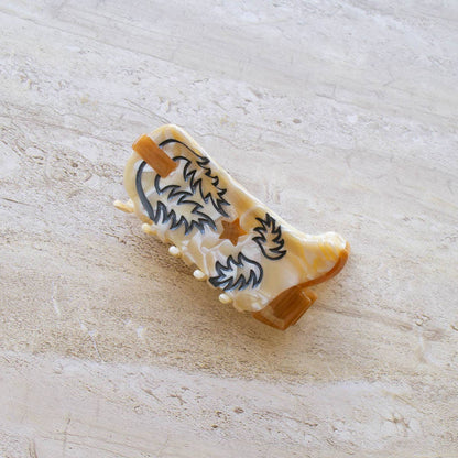 Eco Western Cowboy Boots Hair Claw Clip