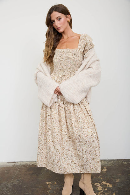Meadow Bloom Midi Dress