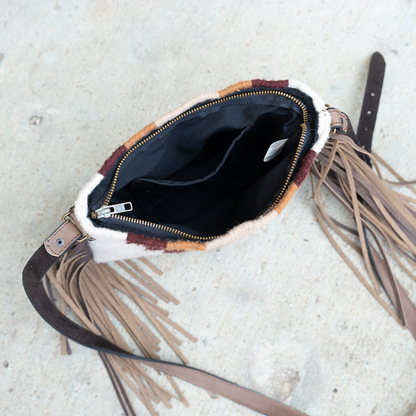 Copal Wool Fringe Crossbody–Handwoven Oaxaca