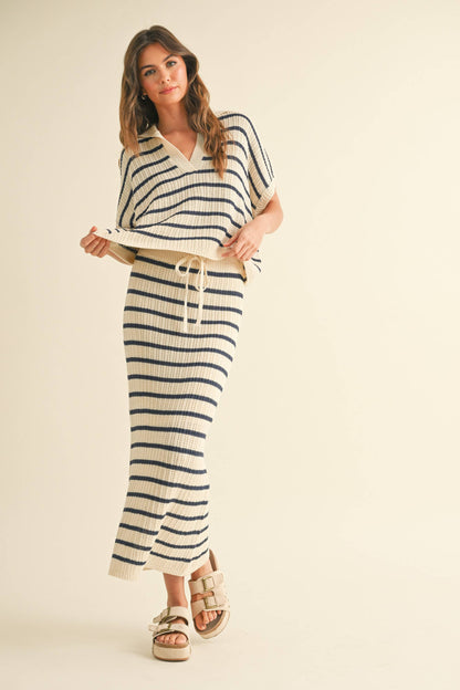 Shoreline Striped Polo Top