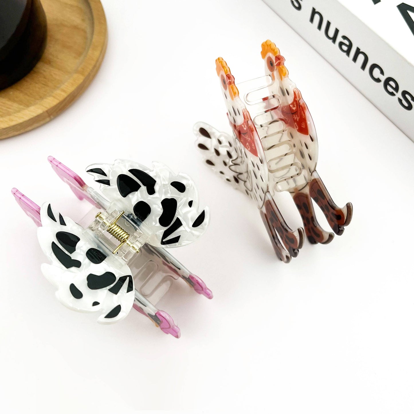 Chicken With Boots Hairclip