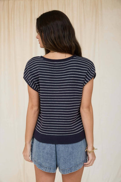 Scoop Neck Short Sleeve Cardi