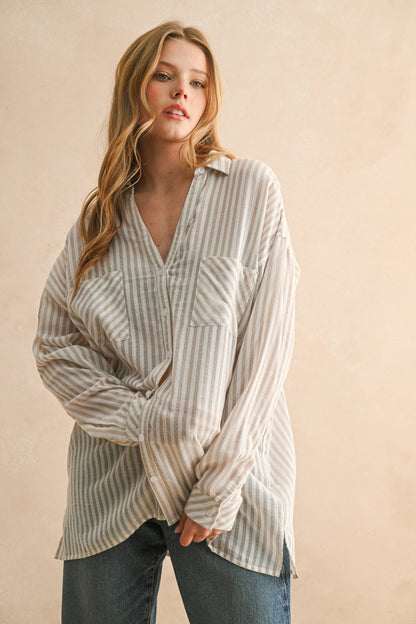 Timeless Striped Button Down Shirt