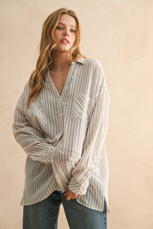 Timeless Striped Button Down Shirt