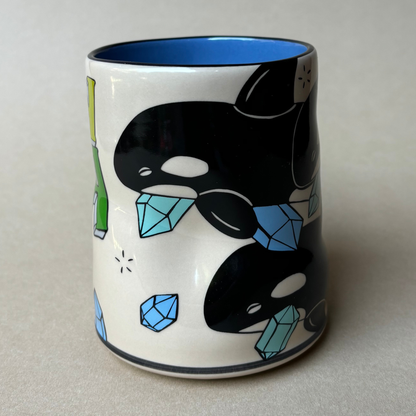 Lucky Orca Cup  XLarge Ceramic Mug
