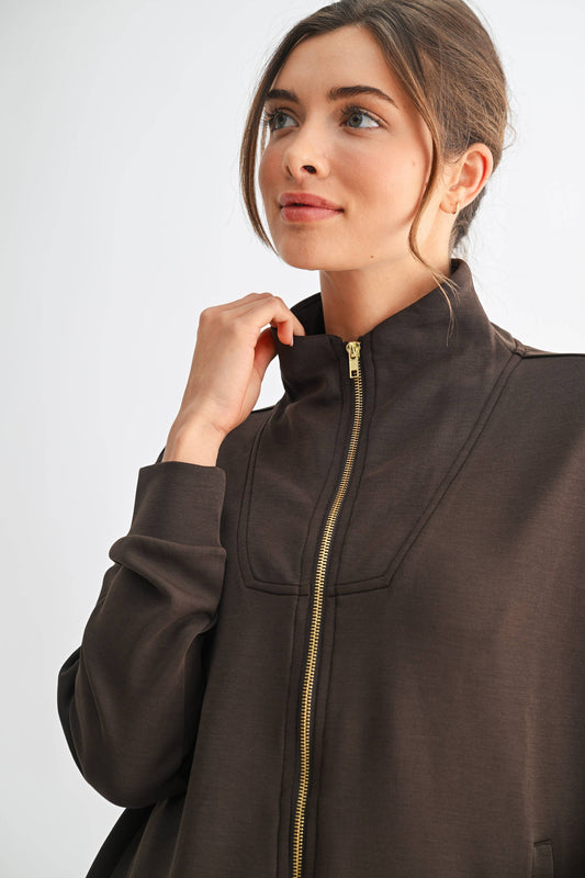 Laguna Gold Trim Scuba Zip-Up Jacket