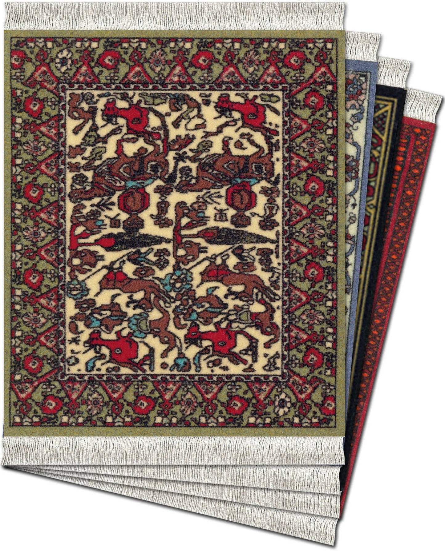 4 Pc CoasterRug Set International Assortment