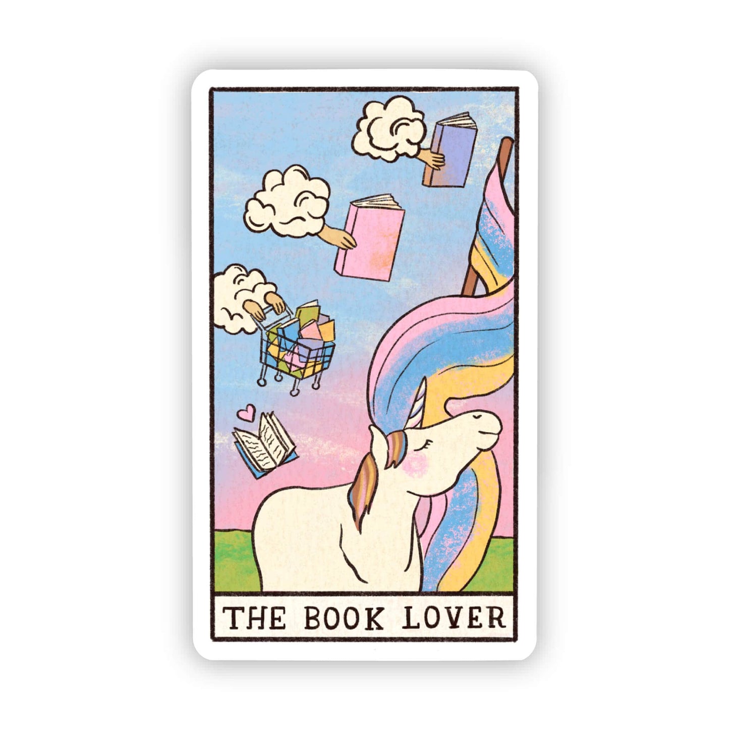 "The Book Lover" Tarot Card Sticker