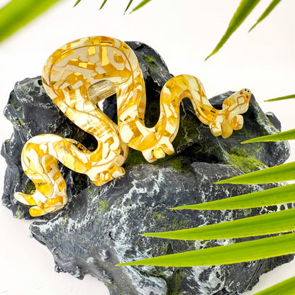 Yellow Python Hair Clip