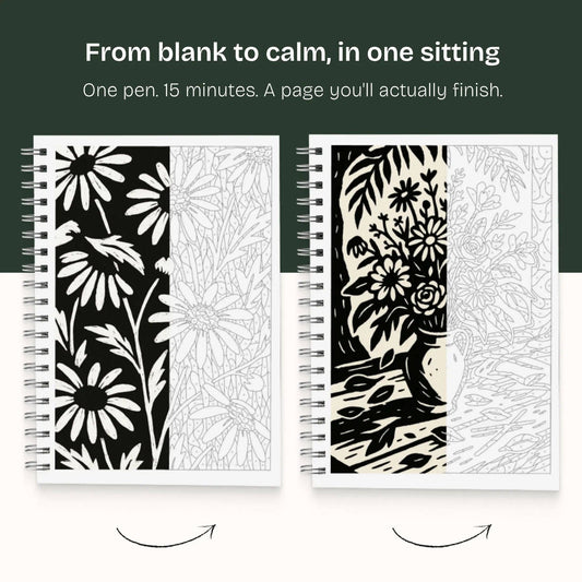 One Color Coloring Book - Flowers Edition