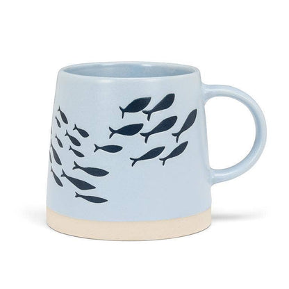 Wide Base Mug with Fish