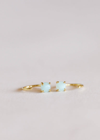 Huggies - Amazonite - Earrings