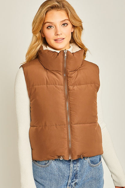 Woven Solid Reversible Vest