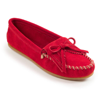 Women's Suede Kilty Moccasin Loafer Shoe