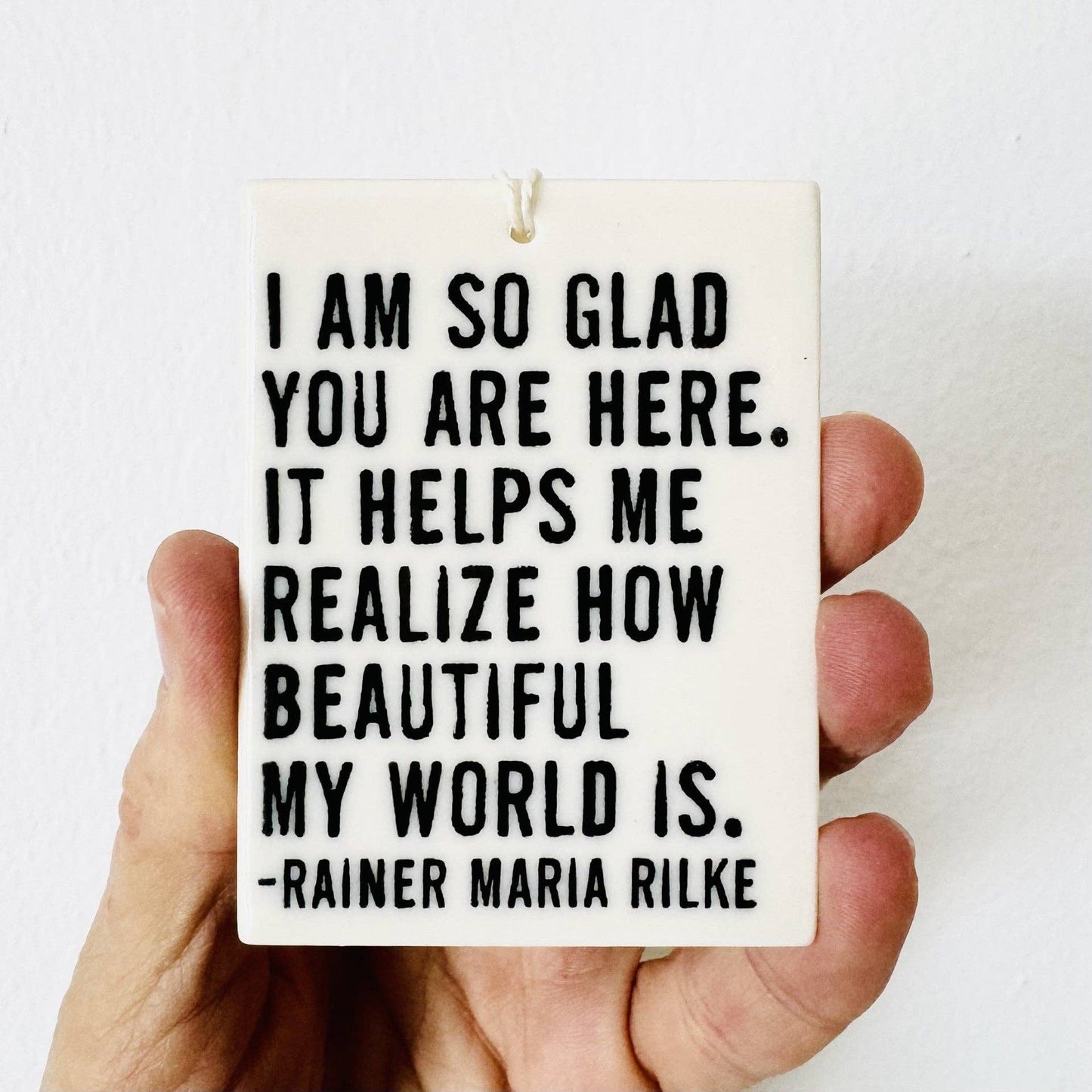 So Glad You Are Here Ceramic Tag