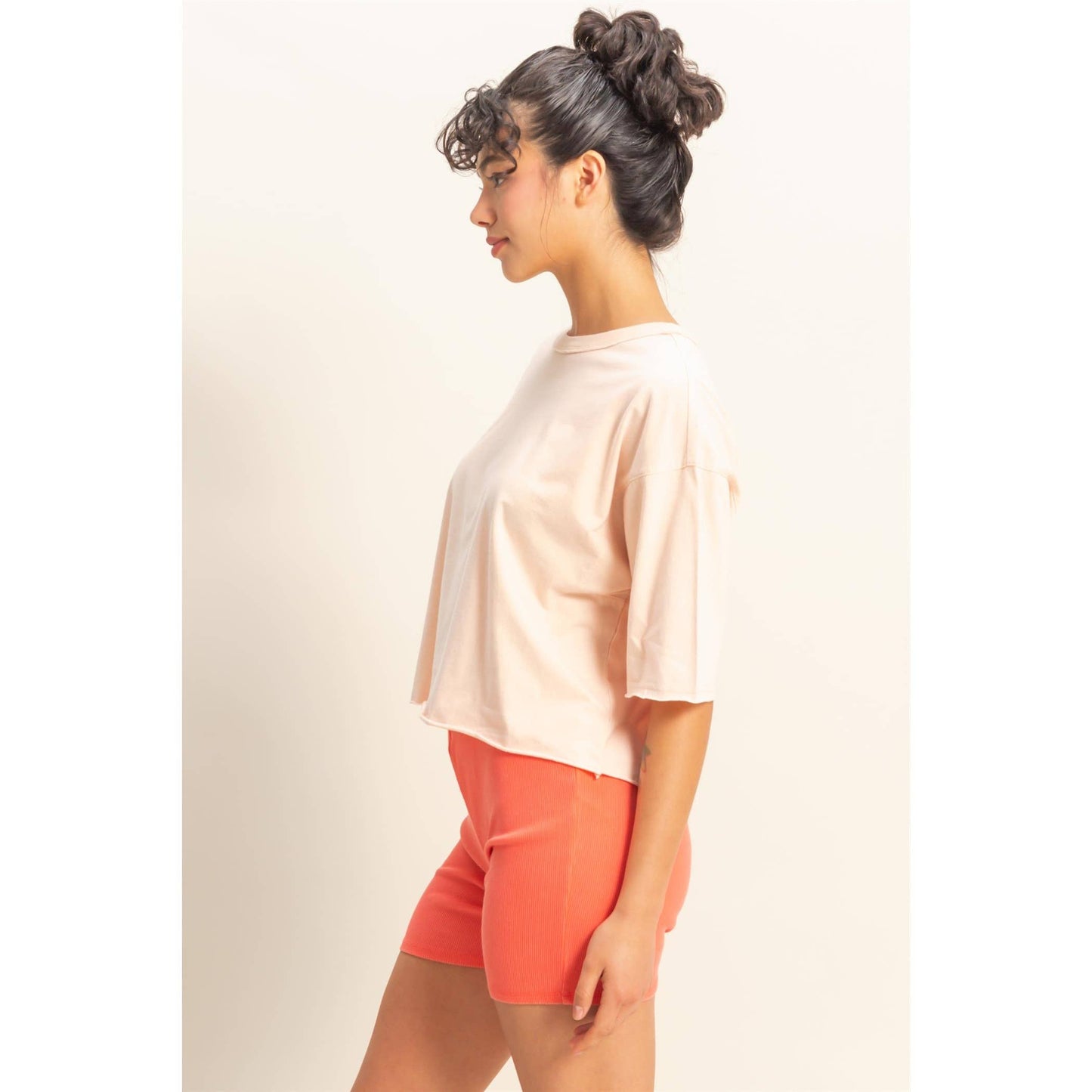 Essential Drop Shoulder Crew Neck Wide Fit Tee