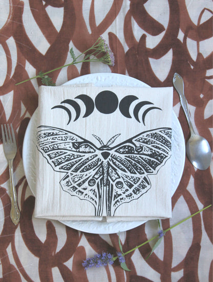 Organic Cotton Luna Moth Tea Towel