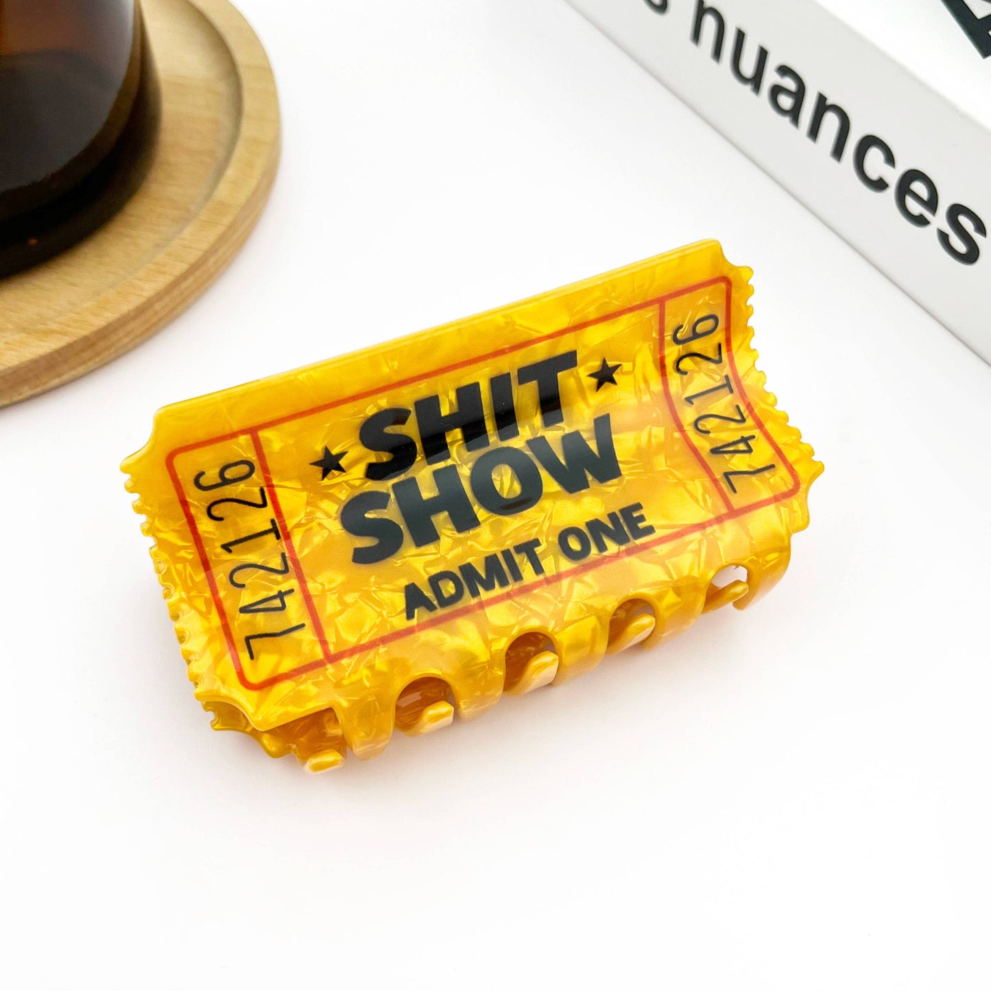 Funny Ticket Hair Claw Clip