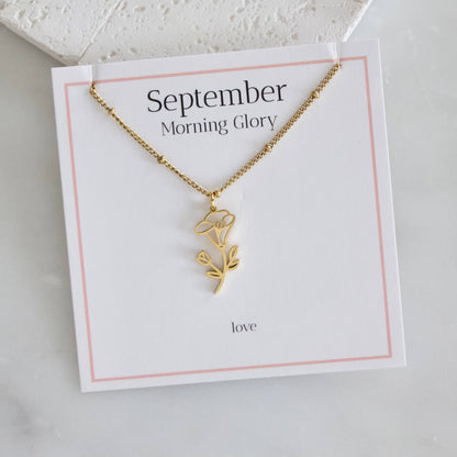 Birth Flower Necklaces - Waterproof
