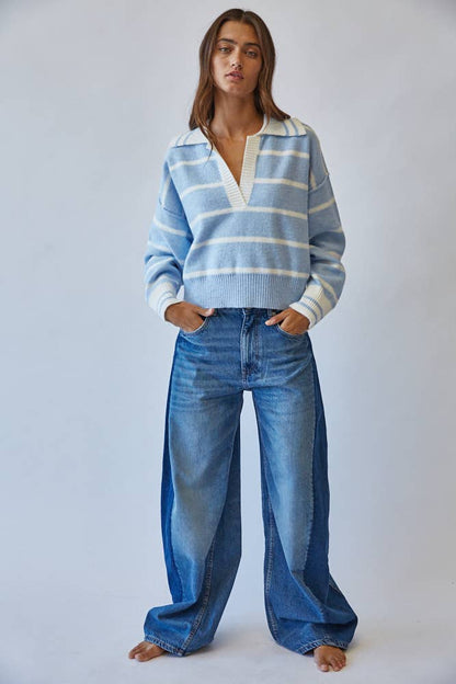 Taylor Contrast Collar Sweater