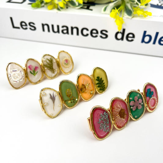 Retro Flower Duckbill Clip