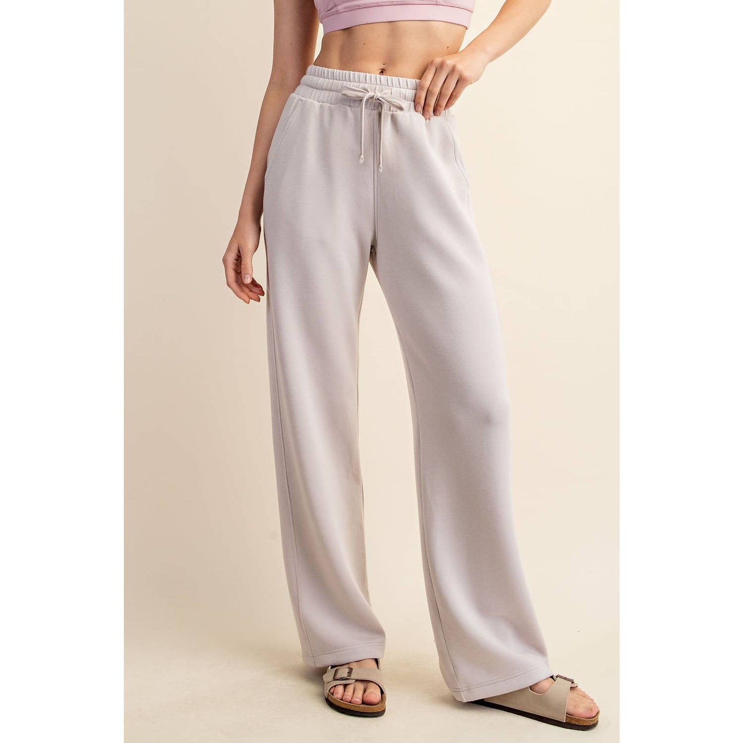 MODAL POLY SPAN SCUBA STRAIGHT PANT