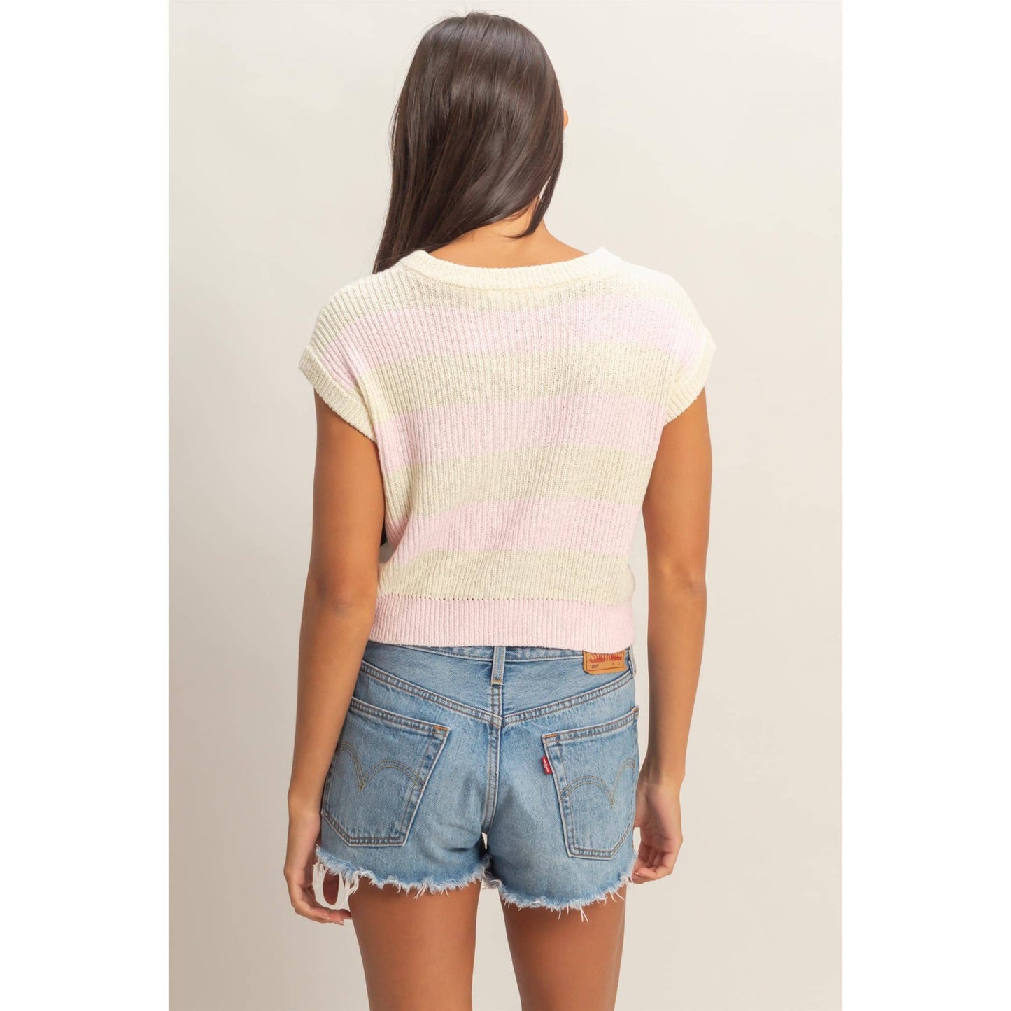 Striped Ribbed Knit Top