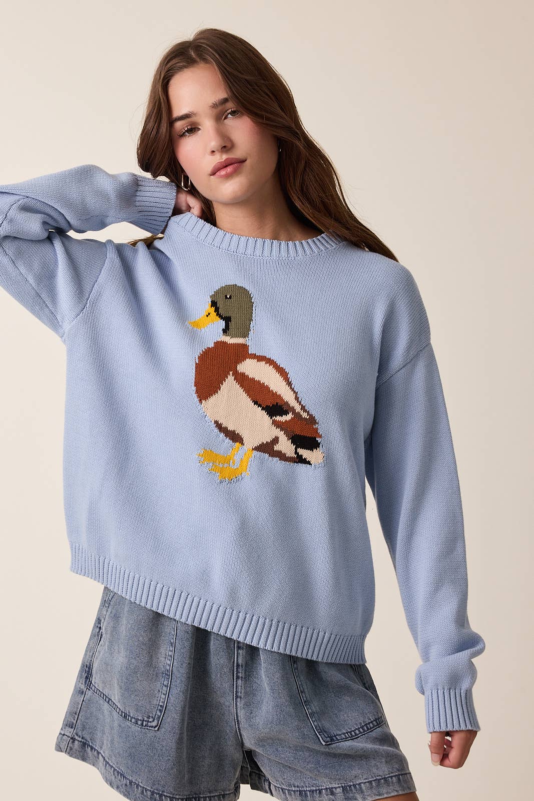 MALLARD DUCK KNIT SWEATER / WL25-12426