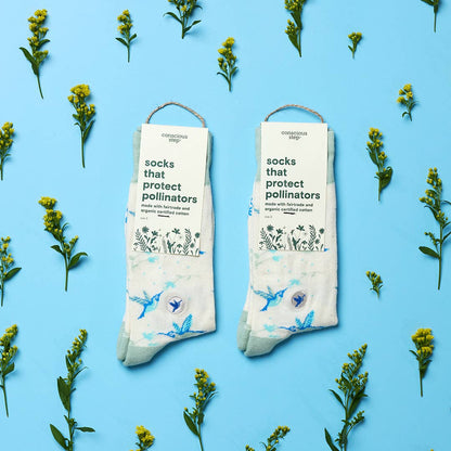 Socks that Protect Pollinators | Beige Hummingbirds