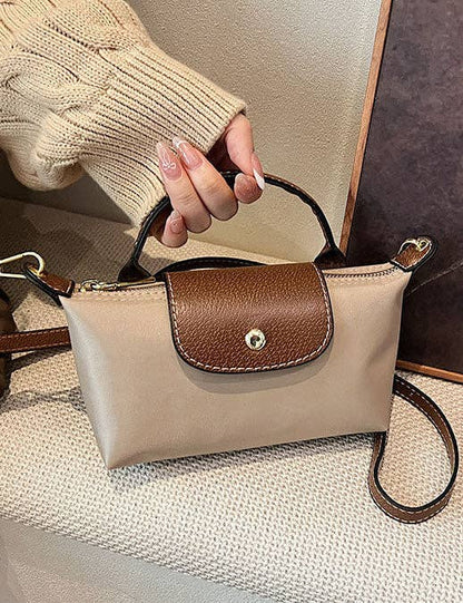 Simple Color Block Crossbody Bag