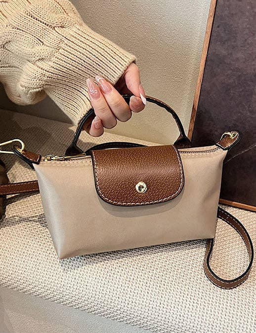 Simple Color Block Crossbody Bag