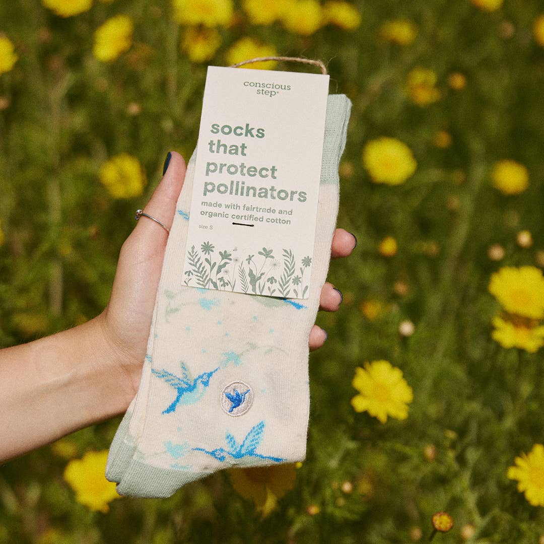 Socks that Protect Pollinators | Beige Hummingbirds