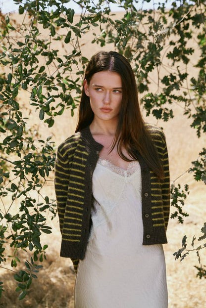 Essential Striped Button Up Cardi