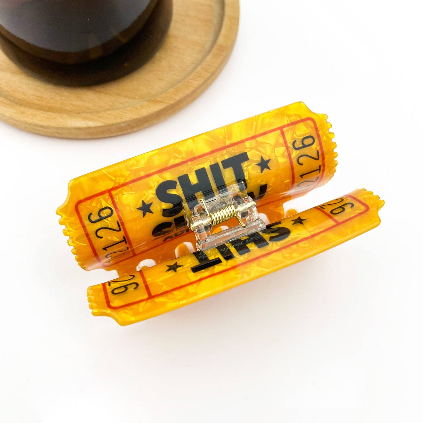 Funny Ticket Hair Claw Clip