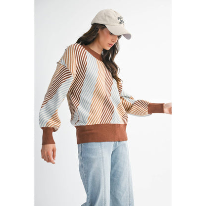 Wavy Striped Cozy Sweater