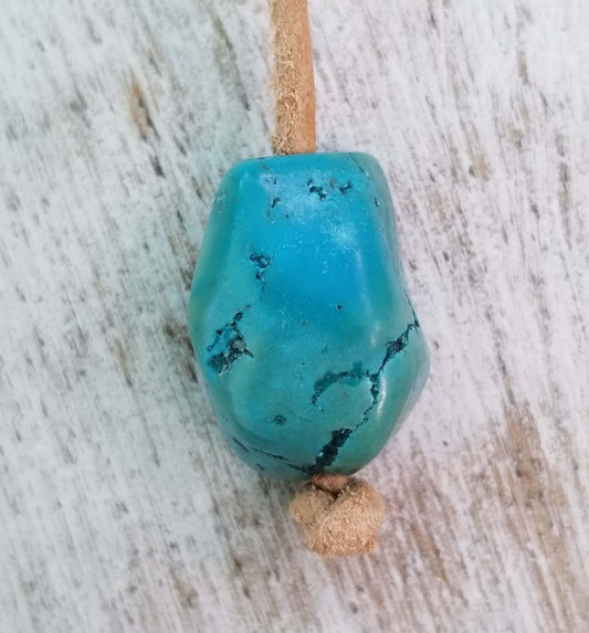 large turquoise stone wrap bracelet enclosure