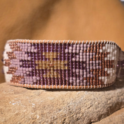 Twilight Warrior Amethyst Large Beaded Cuff Bracelet