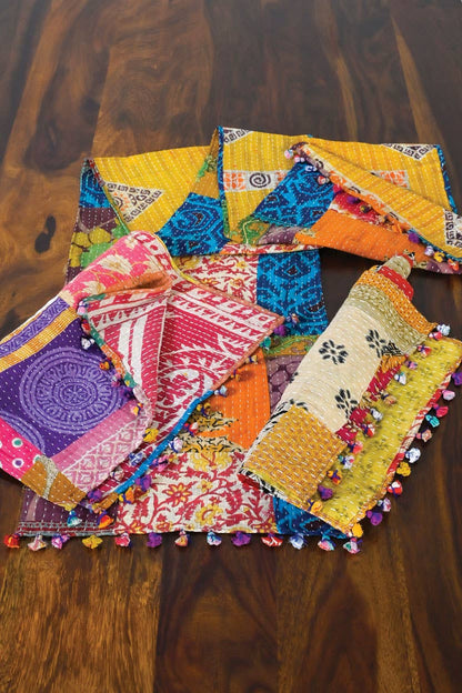 Kantha Cloth Table Runner