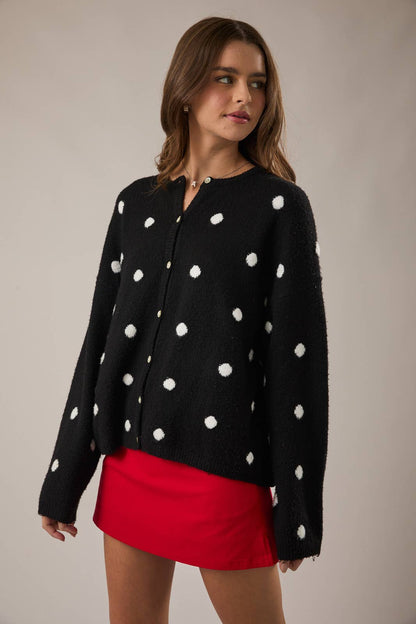 Harbor Dot Sweater Cardigan