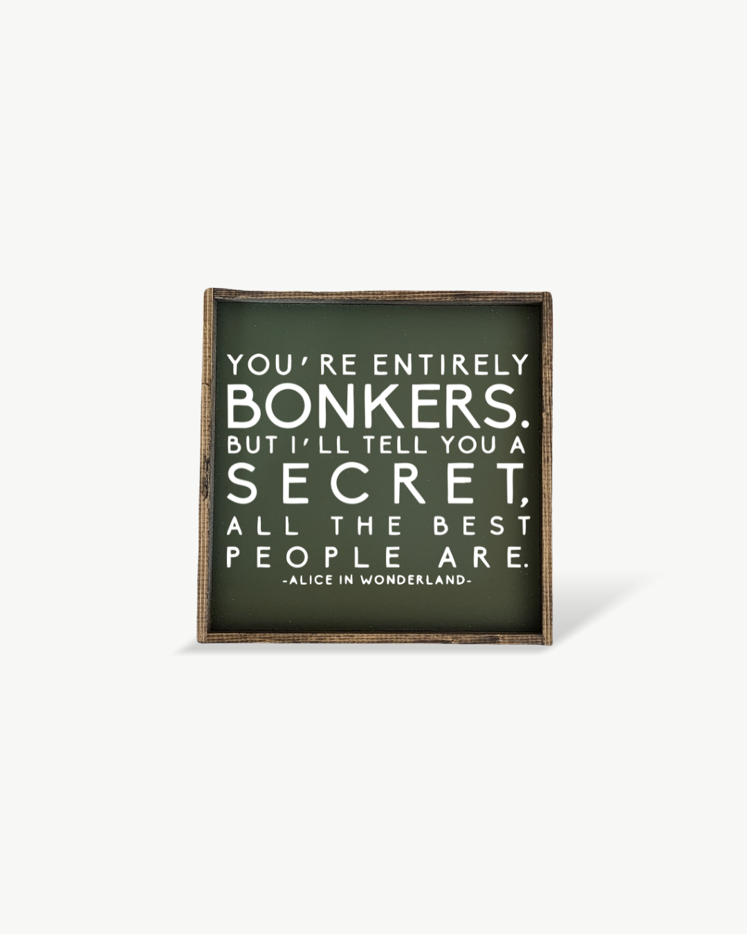 Alice in Wonderland Quote Framed Print – Whimsical Wall Art