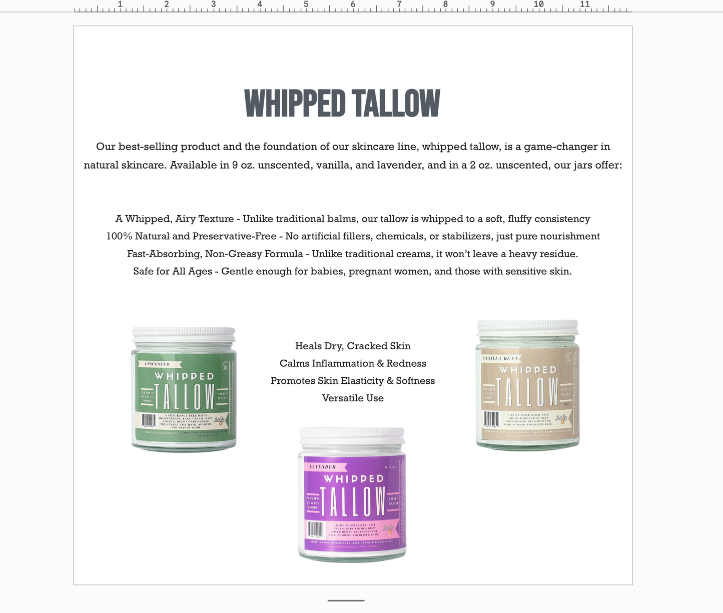 Vanilla Whipped Tallow Moisturizer